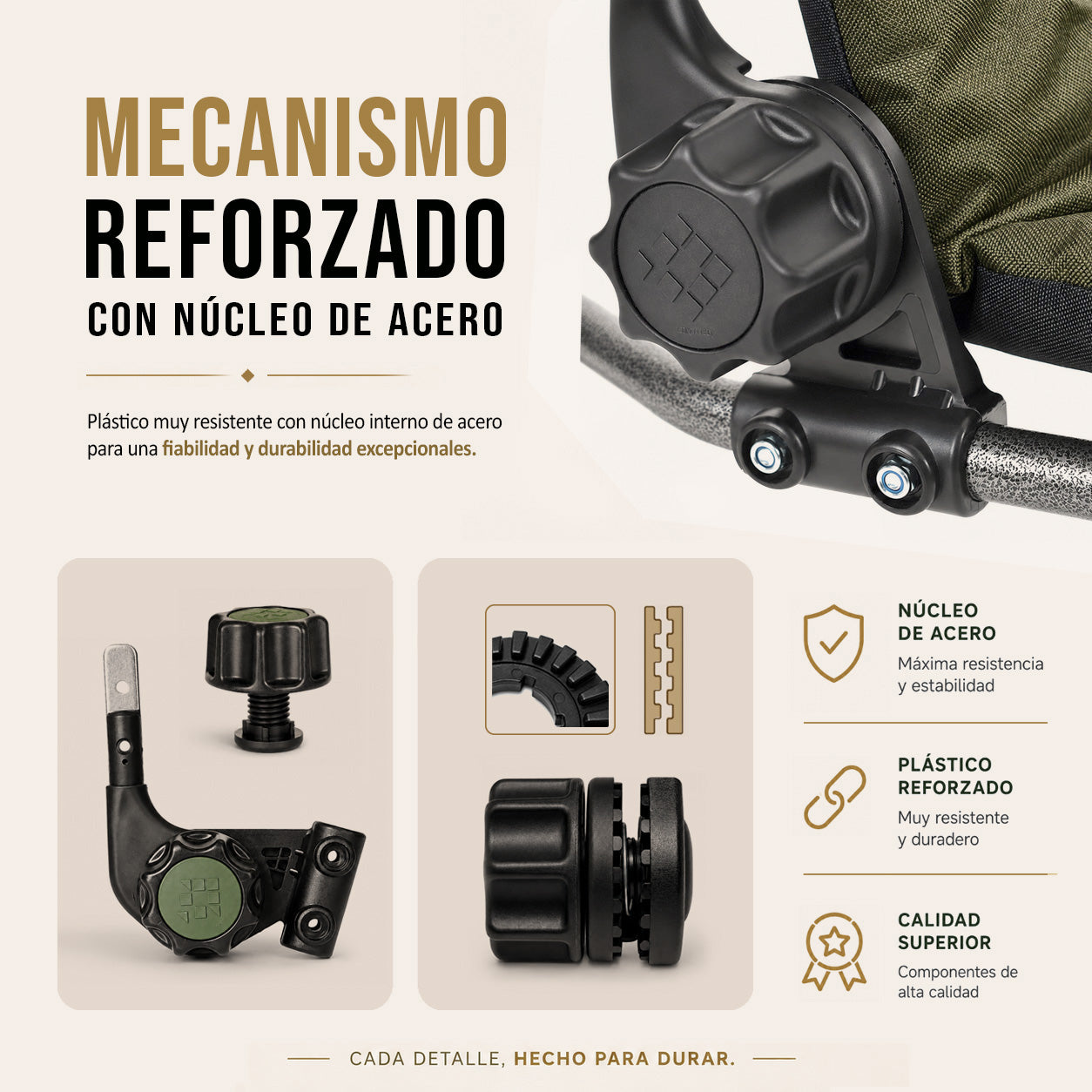 CUZO Mixo – Fauteuil pliant pour camping, pêche, jardin & extérieur, couleur verte