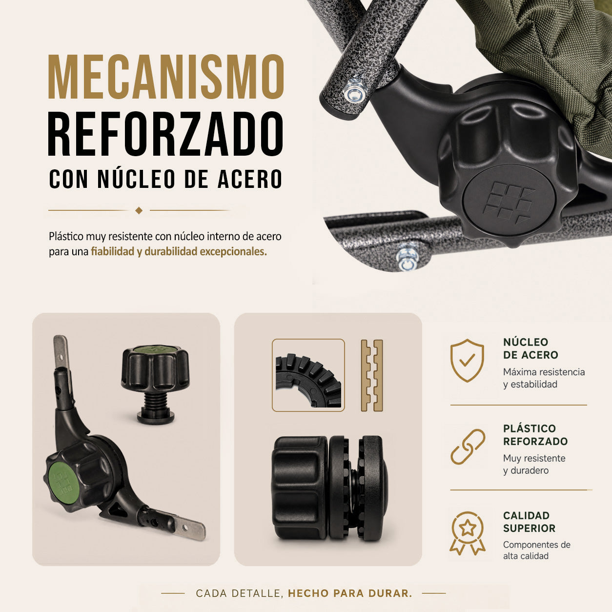 CUZO FK6 - Sillón Premium Grande para camping, pesca, jardín y exterior, color Verde