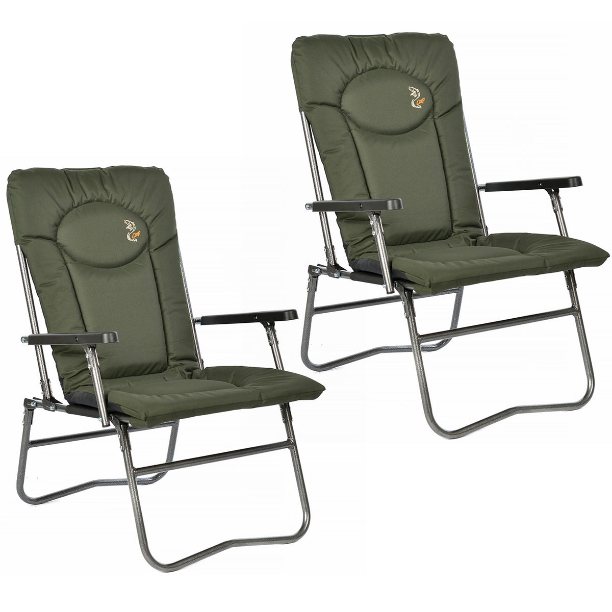 Set of 2 CUZO F7R lightweight folding chairs