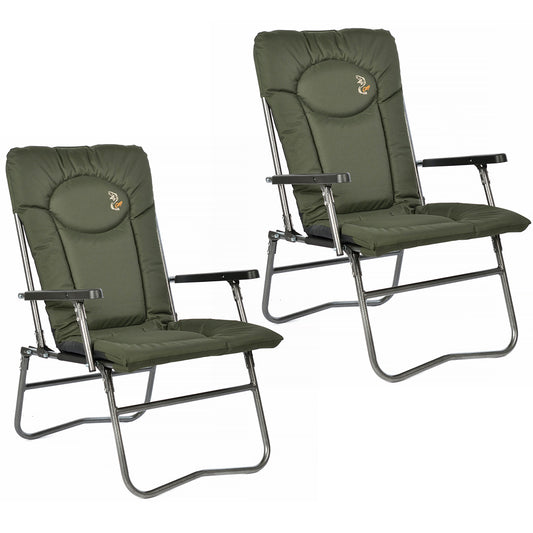 Set of 2 CUZO F7R lightweight folding chairs
