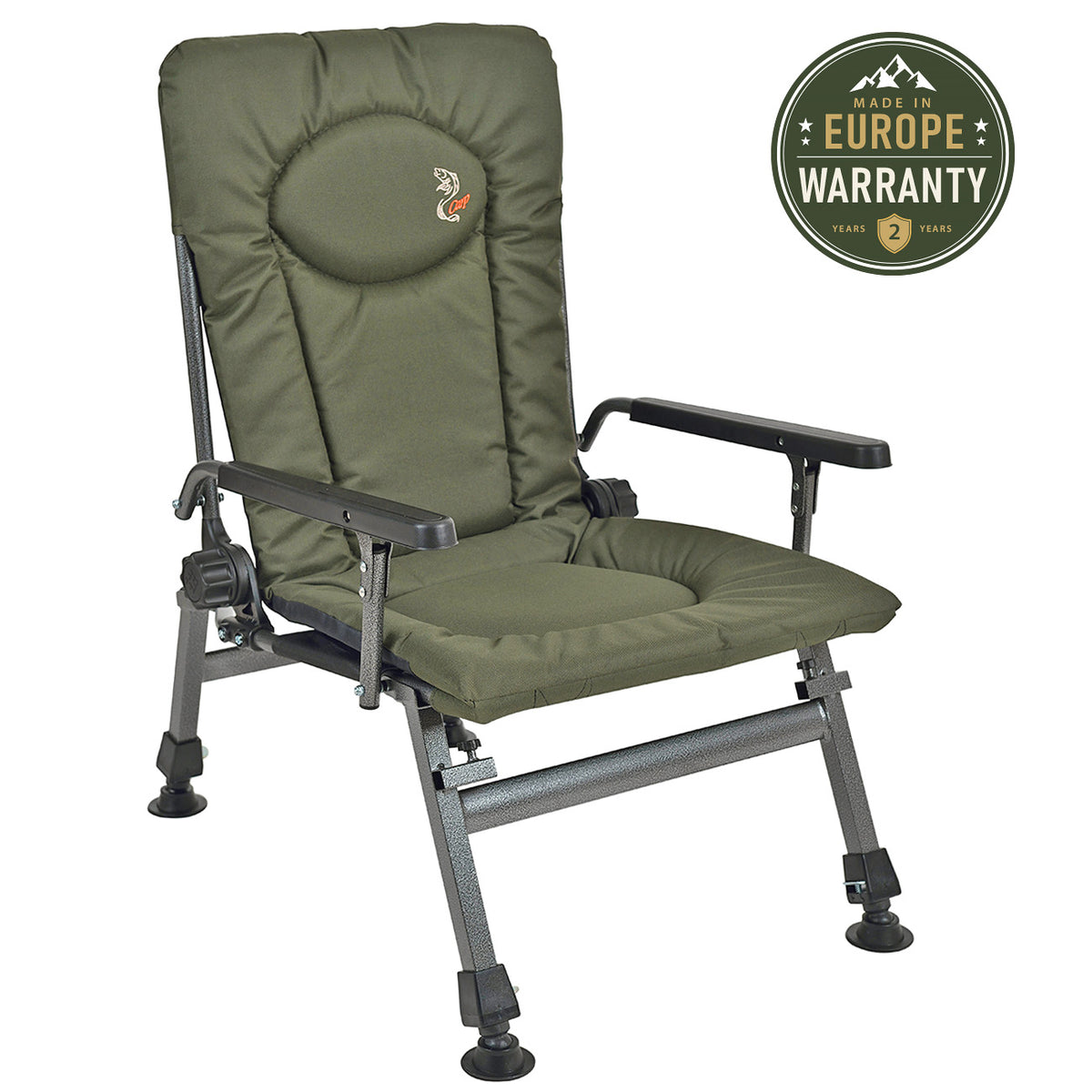 CUZO F5R - Sillón plegable para camping, pesca, jardín y exterior, color Verde