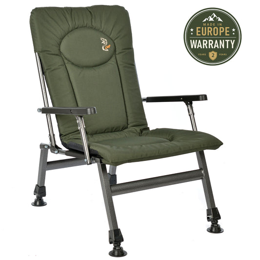 CUZO F8R - Sillón plegable para camping, pesca, jardín y exterior, color Verde