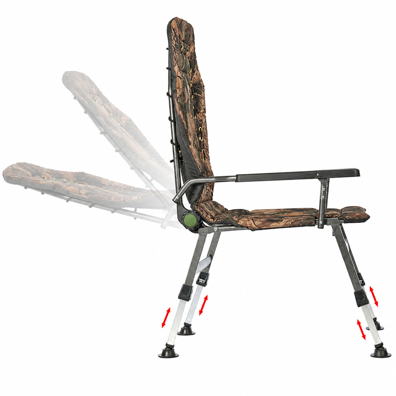 CUZO FK2 - Sillón Grande plegable para camping, pesca, jardín y exterior, color Arce