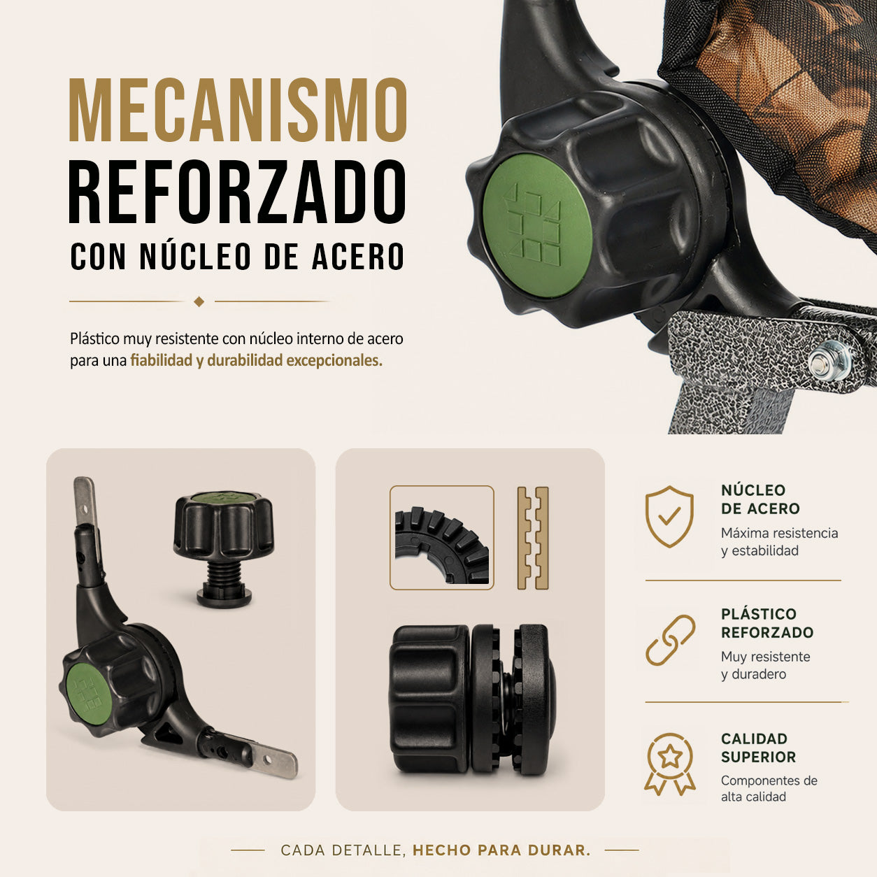 CUZO FK2 - Sillón Grande plegable para camping, pesca, jardín y exterior, color Arce