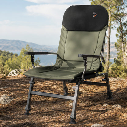 CUZO FK5 - Sillón Grande plegable para camping, pesca, jardín y exterior, color Verde