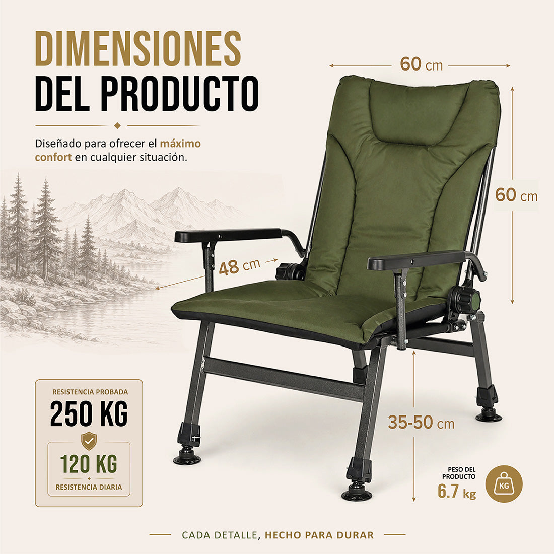 CUZO Mixo - Folding chair for Carpfishing, Fishing & Outdoor