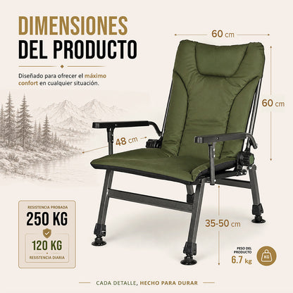 CUZO Mixo - Folding chair for Carpfishing, Fishing & Outdoor
